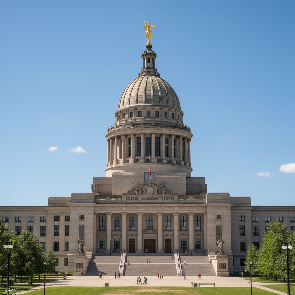 AI-generated illustration of Manitoba Legislative Building