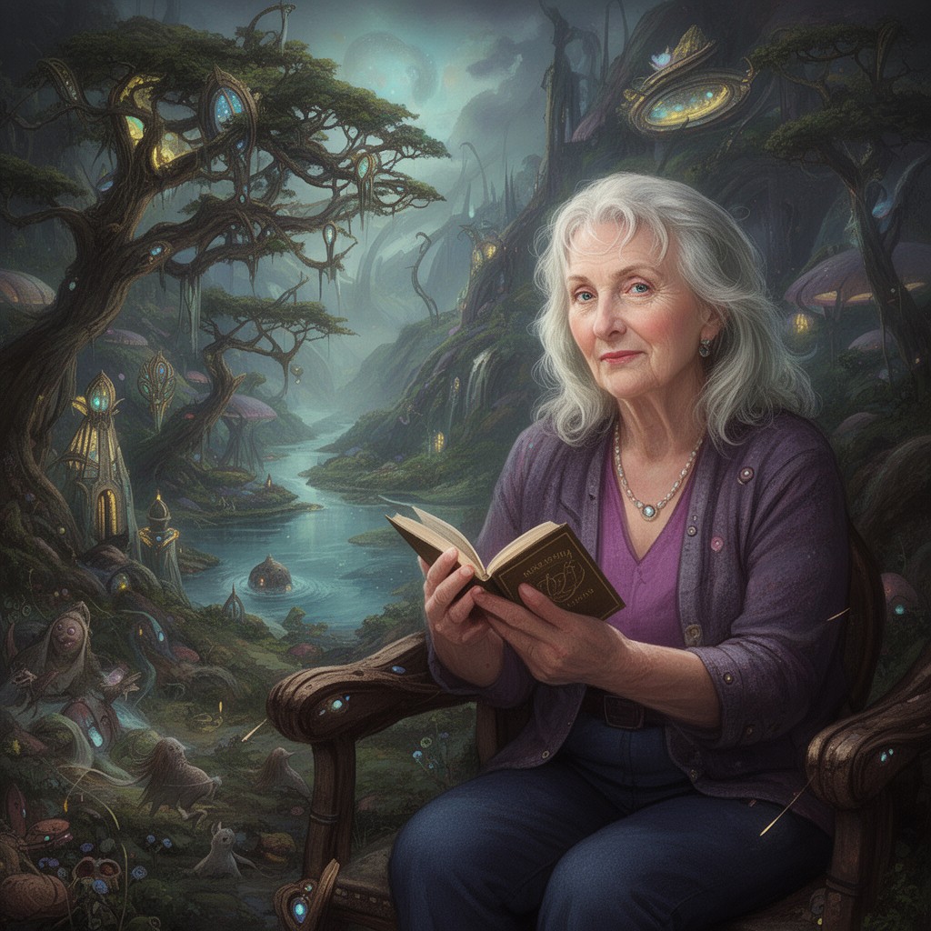 AI-generated illustration of Ursula K. Le Guin