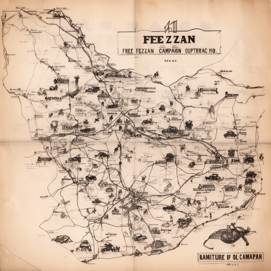 AI-generated illustration of Fezzan campaign