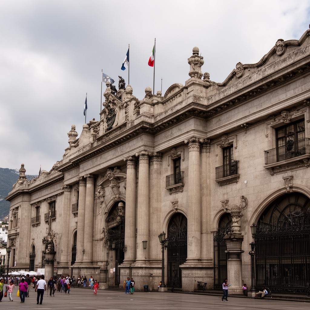 AI-generated illustration of Palacio Nacional de la Cultura