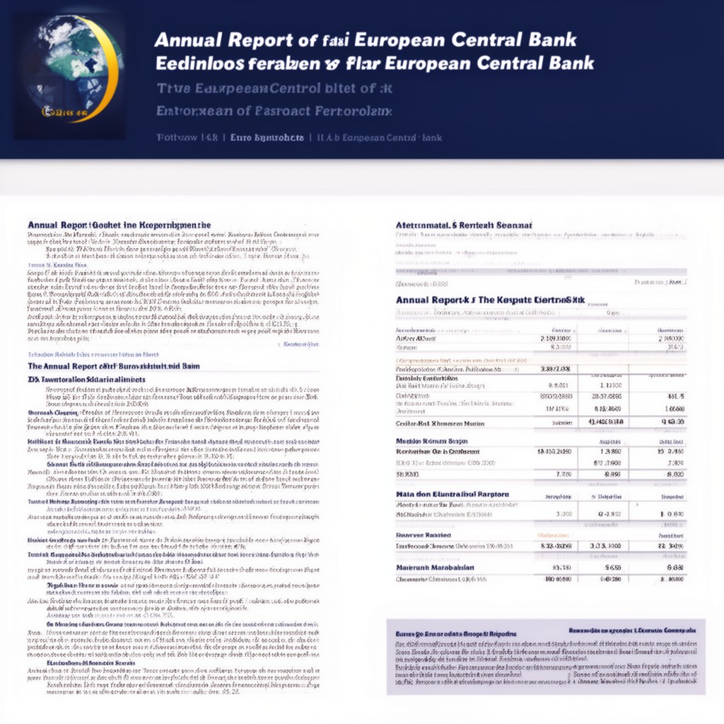 AI-generated illustration of Annual Report of the European Central Bank