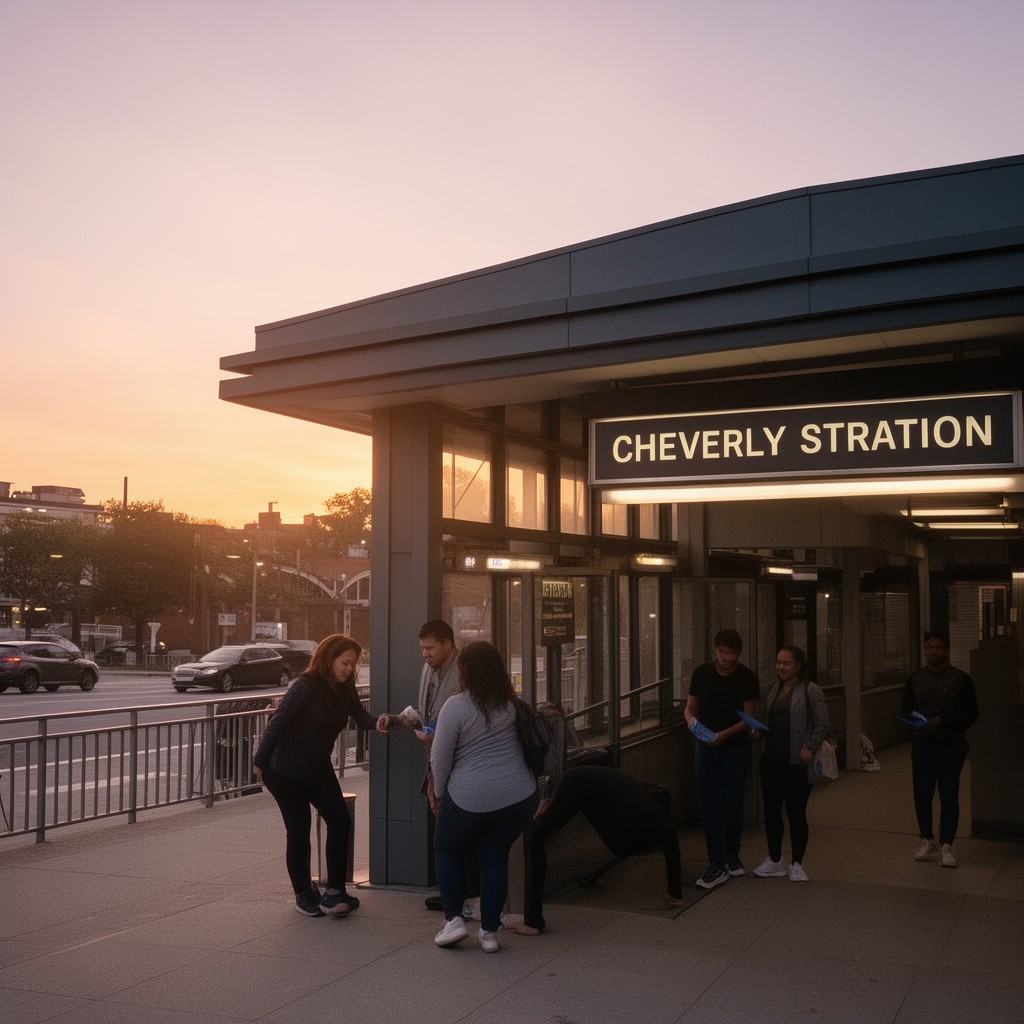 AI-generated illustration of Cheverly station