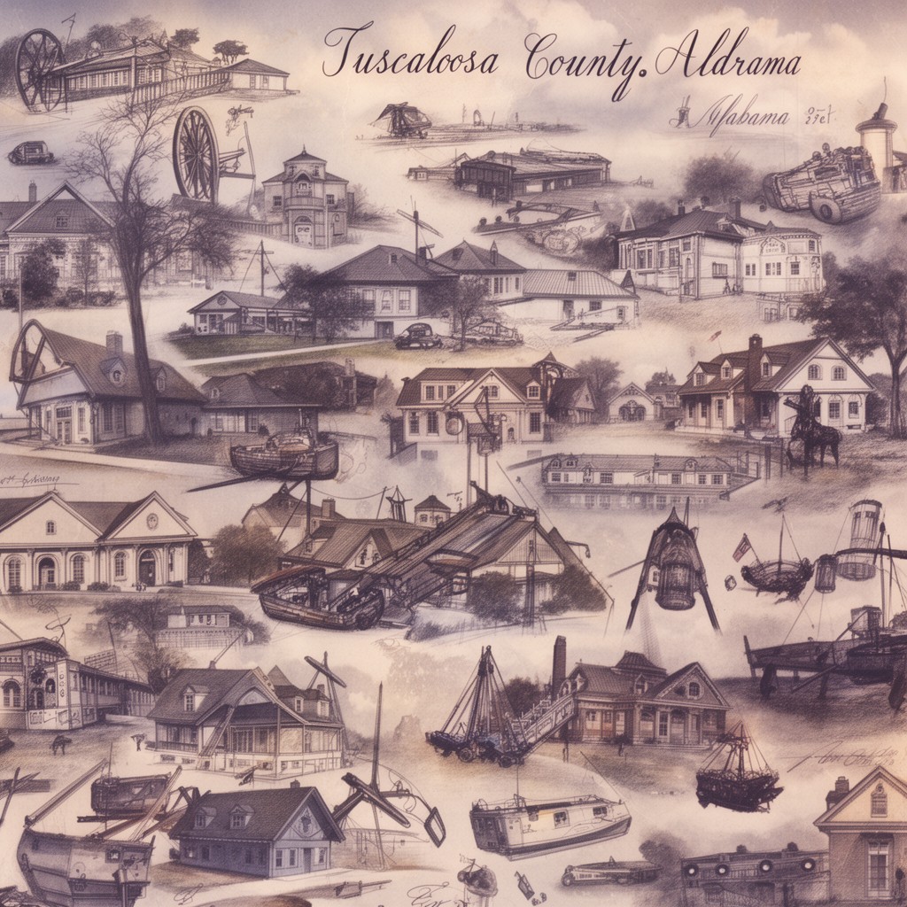 AI-generated illustration of Tuscaloosa County, Alabama
