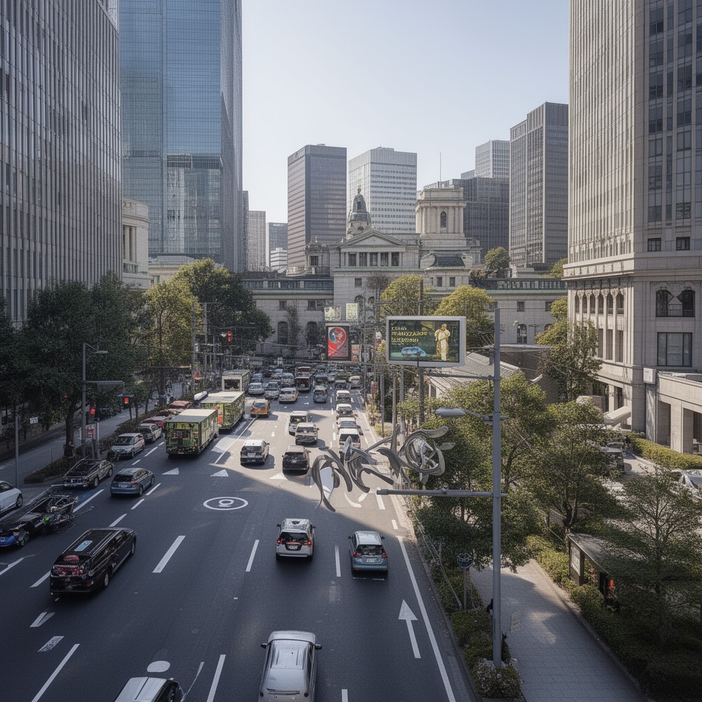 AI-generated illustration of Hanzōmon area