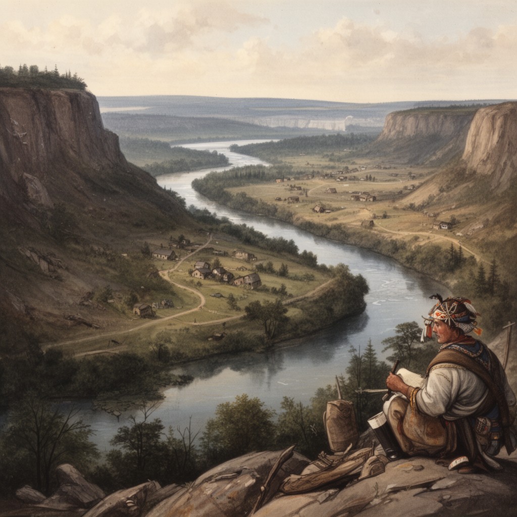 AI-generated illustration of Rock River valley