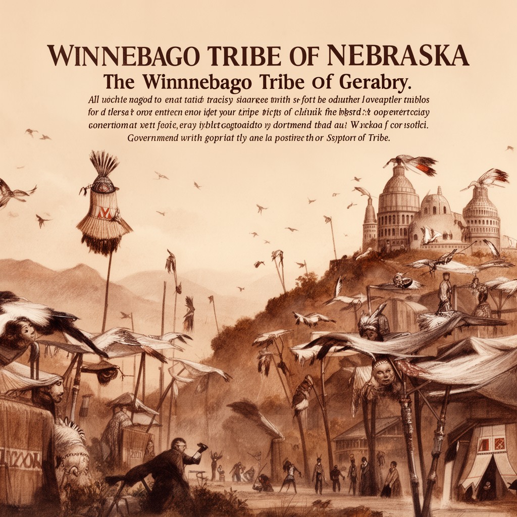 AI-generated illustration of Winnebago Tribe of Nebraska