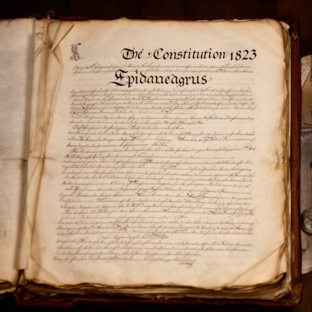 AI-generated illustration of Constitution of 1823 (Epidaurus)