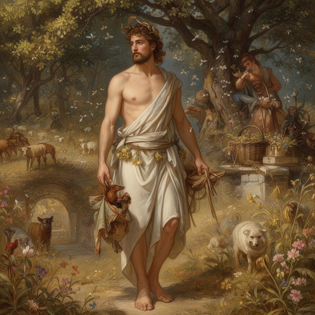 AI-generated illustration of Aristaeus