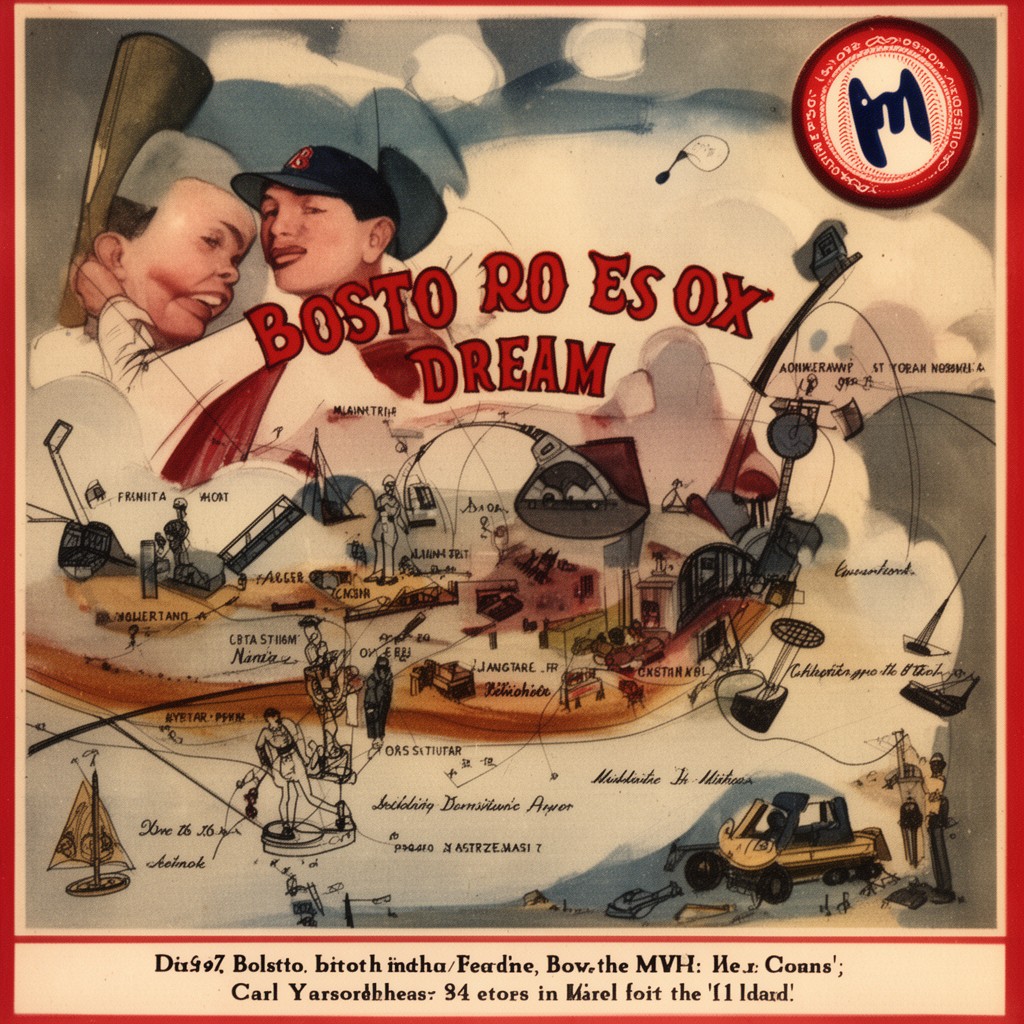 AI-generated illustration of 1967 Boston Red Sox "Impossible Dream" season