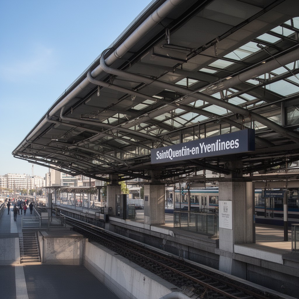 AI-generated illustration of Saint-Quentin-en-Yvelines station