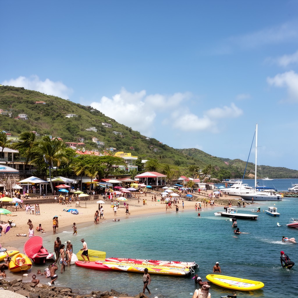 AI-generated illustration of Gros Islet
