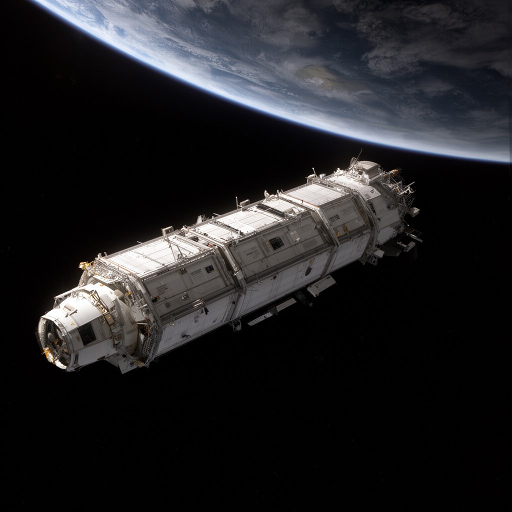 AI-generated illustration of HTV spacecraft