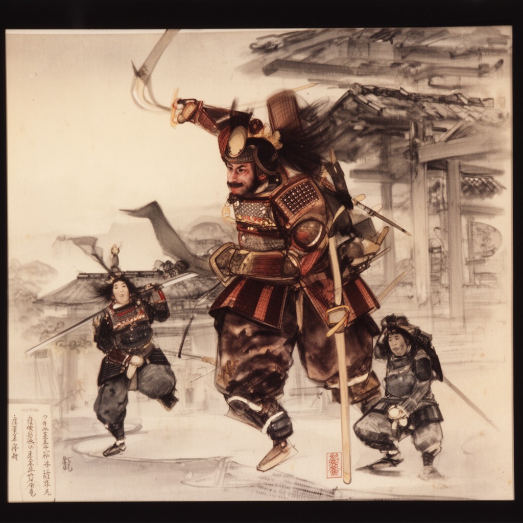 AI-generated illustration of Kamakura period