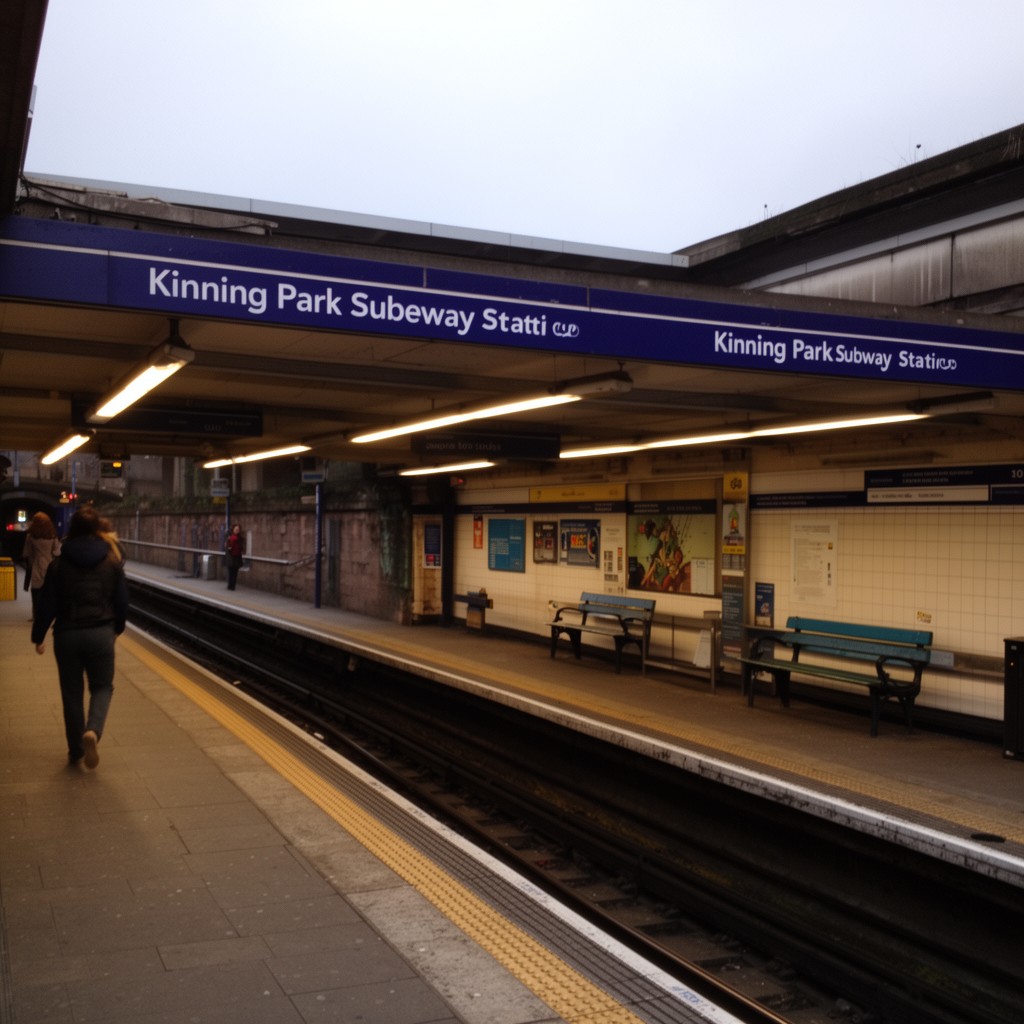 AI-generated illustration of Kinning Park subway station