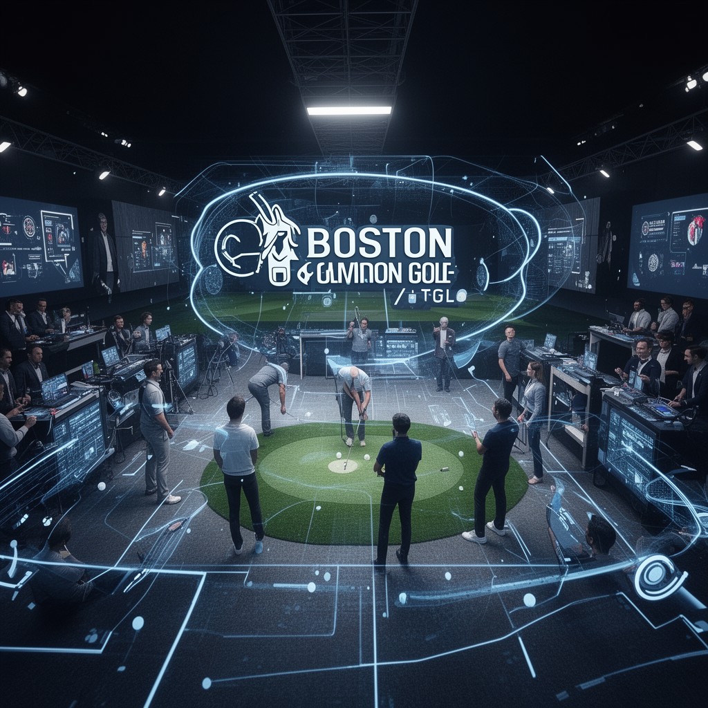 AI-generated illustration of PGA Tour’s TGL team Boston Common Golf