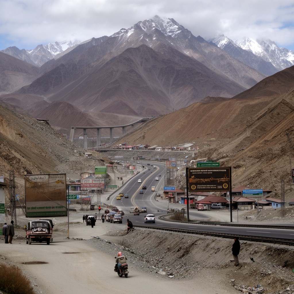 AI-generated illustration of Khunjerab Pass