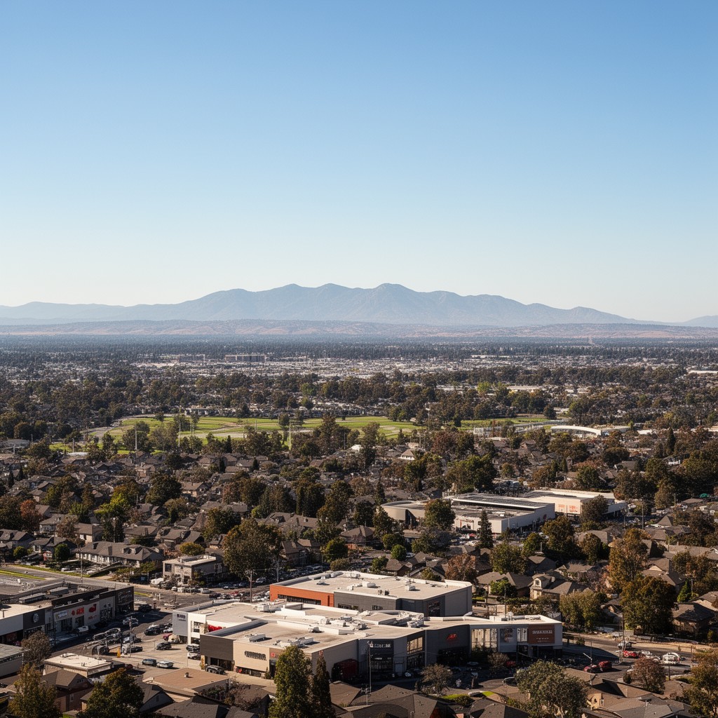 AI-generated illustration of Roseville, California