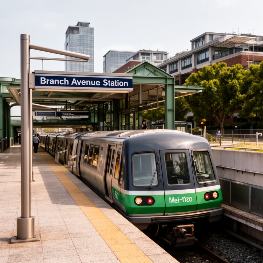 AI-generated illustration of Branch Avenue station
