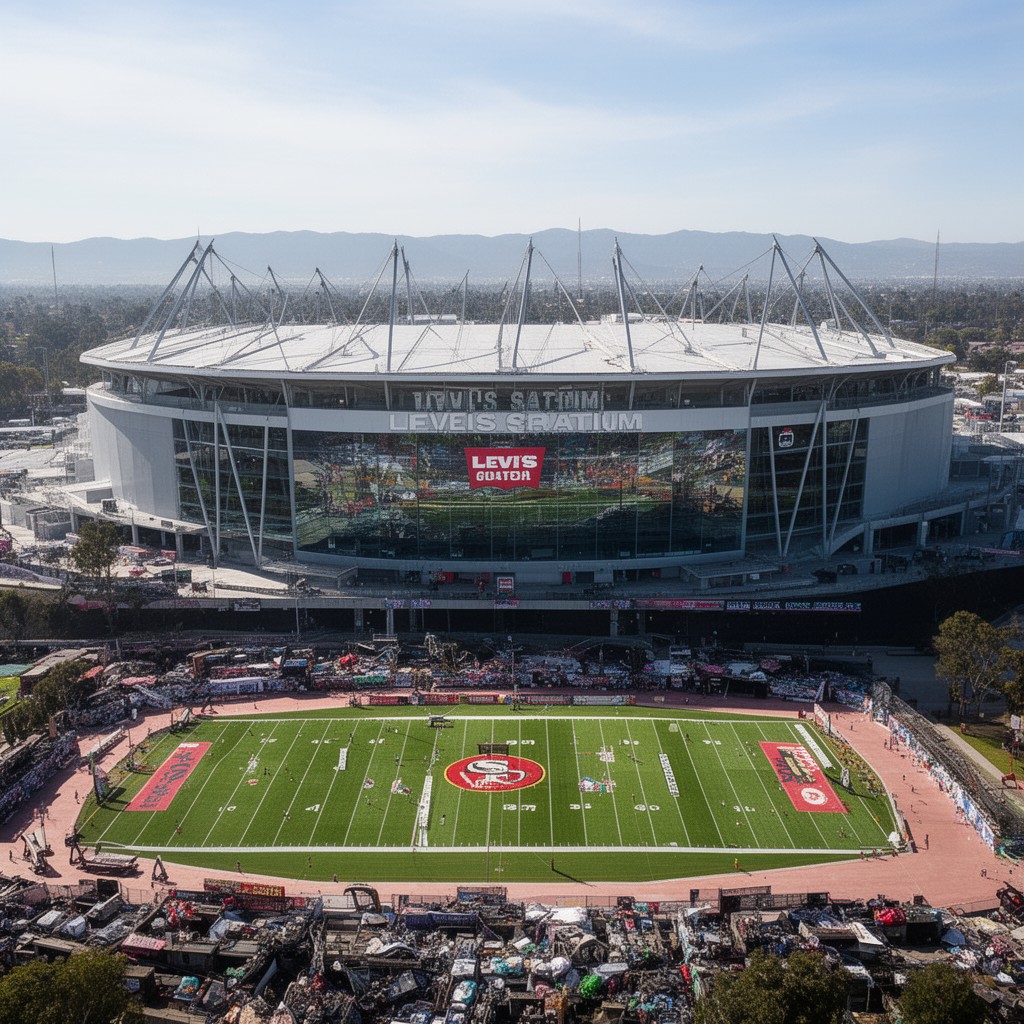 AI-generated illustration of Levi’s Stadium