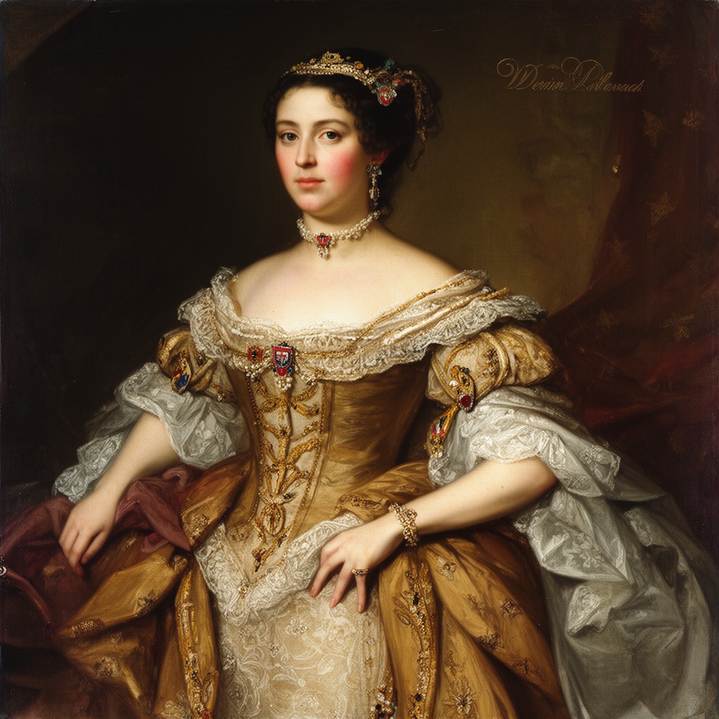 AI-generated illustration of Maria of Portugal, Duchess of Parma