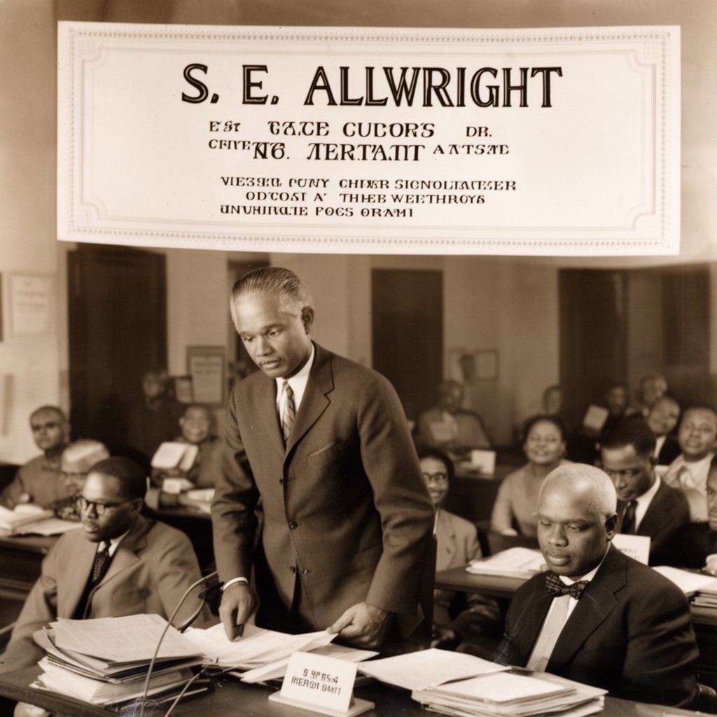 AI-generated illustration of S. E. Allwright
