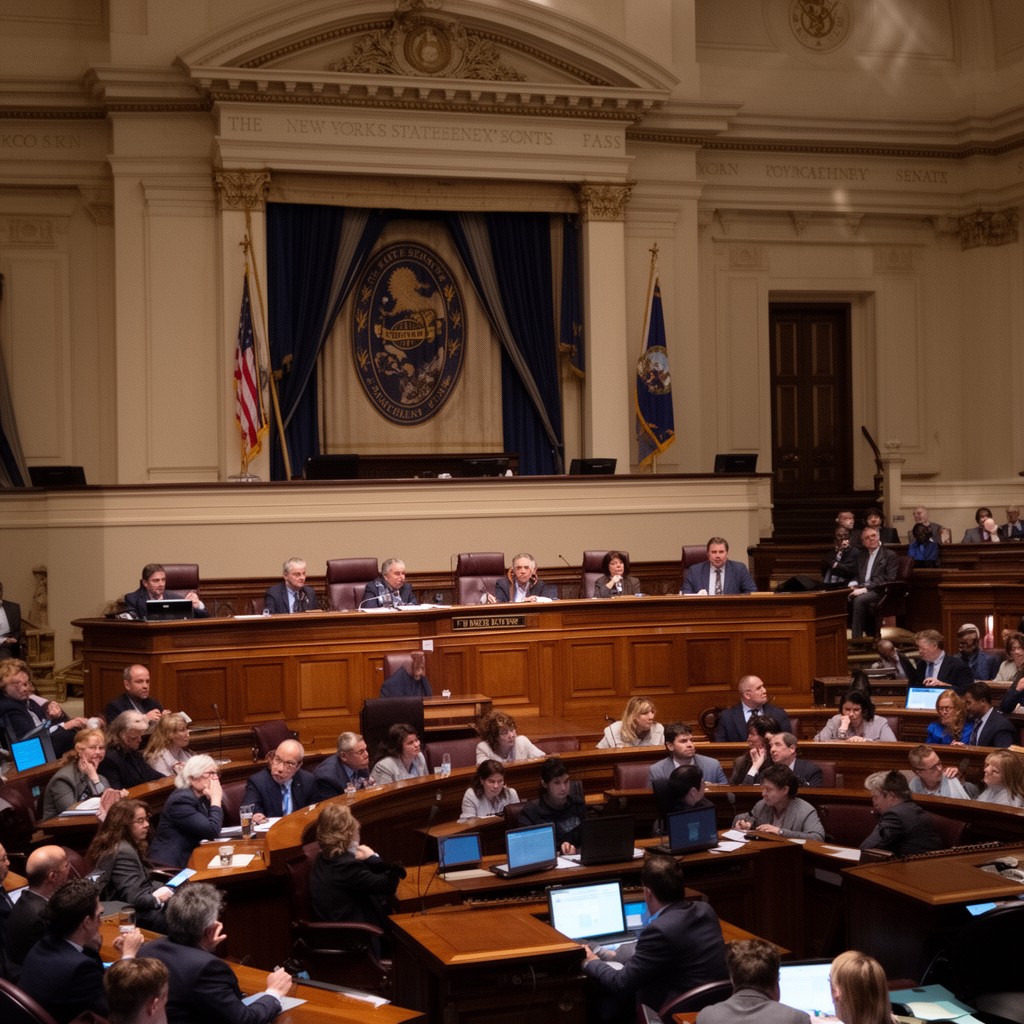 AI-generated illustration of New York State Senate