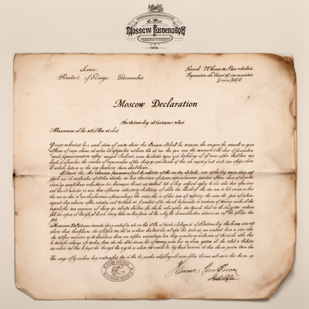 AI-generated illustration of Moscow Declaration