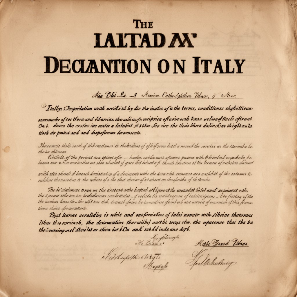 AI-generated illustration of Declaration on Italy