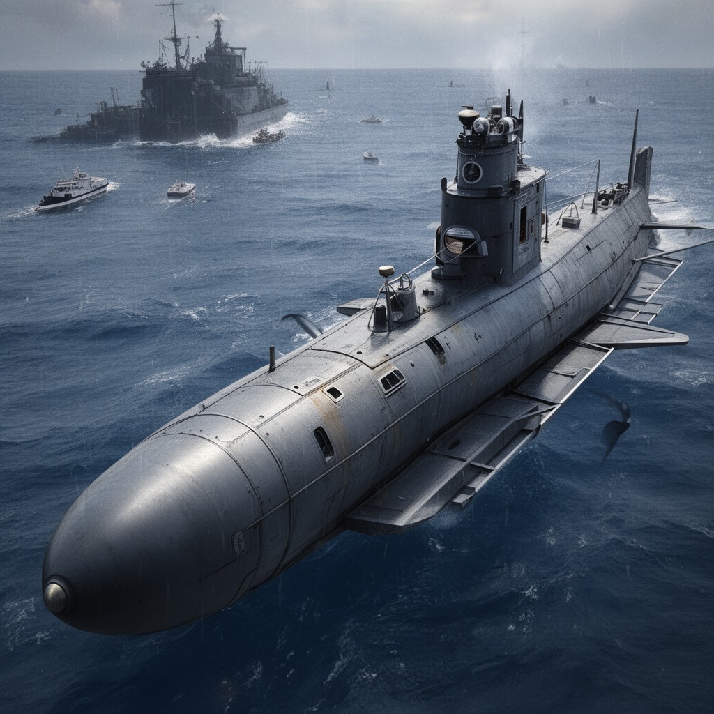 AI-generated illustration of Type 93 Long Lance torpedo