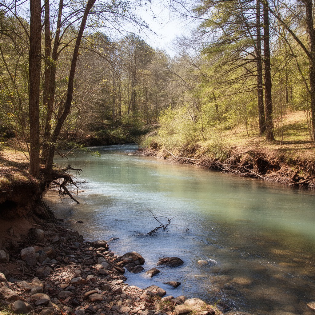 AI-generated illustration of Paint Rock River