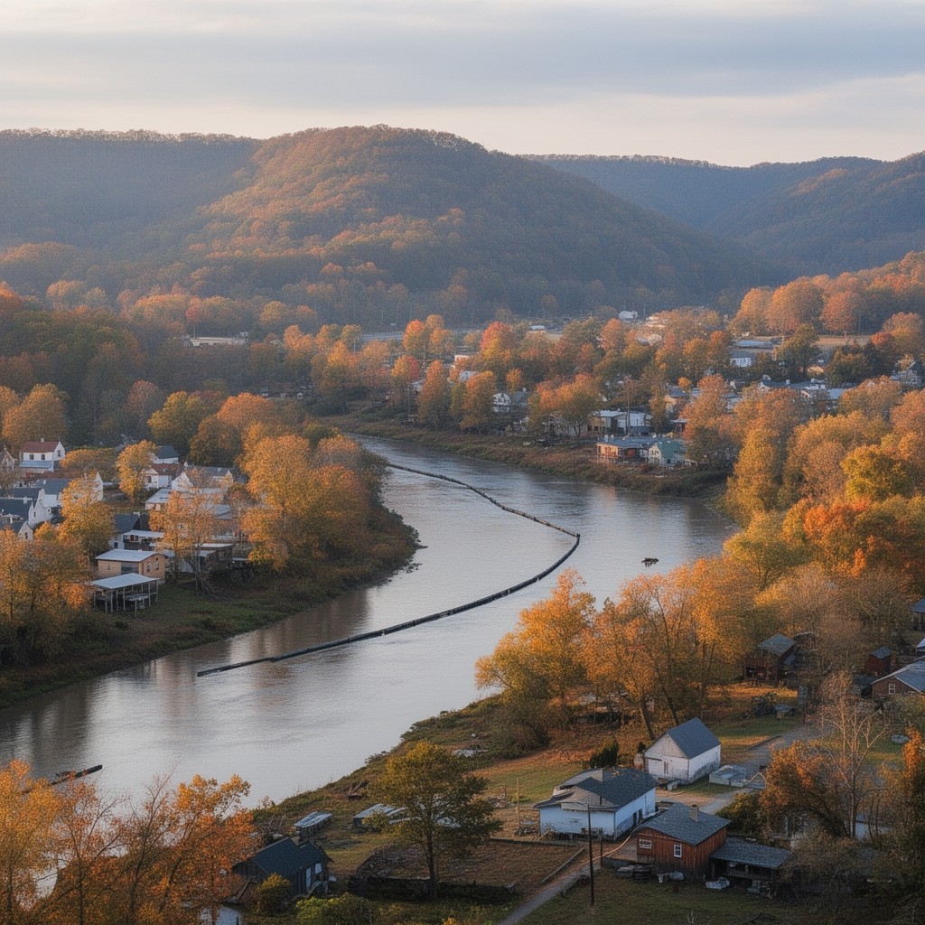AI-generated illustration of Tennessee–Alabama border