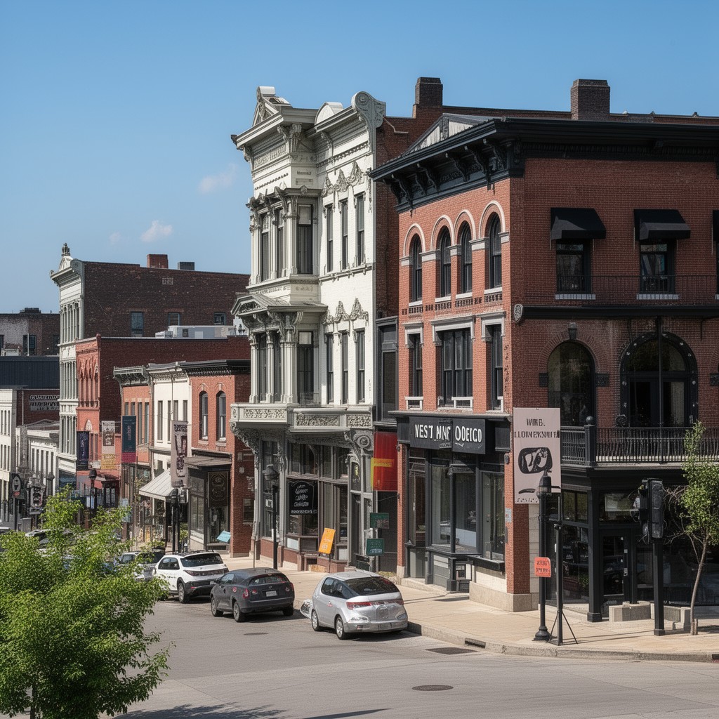 AI-generated illustration of West Main District