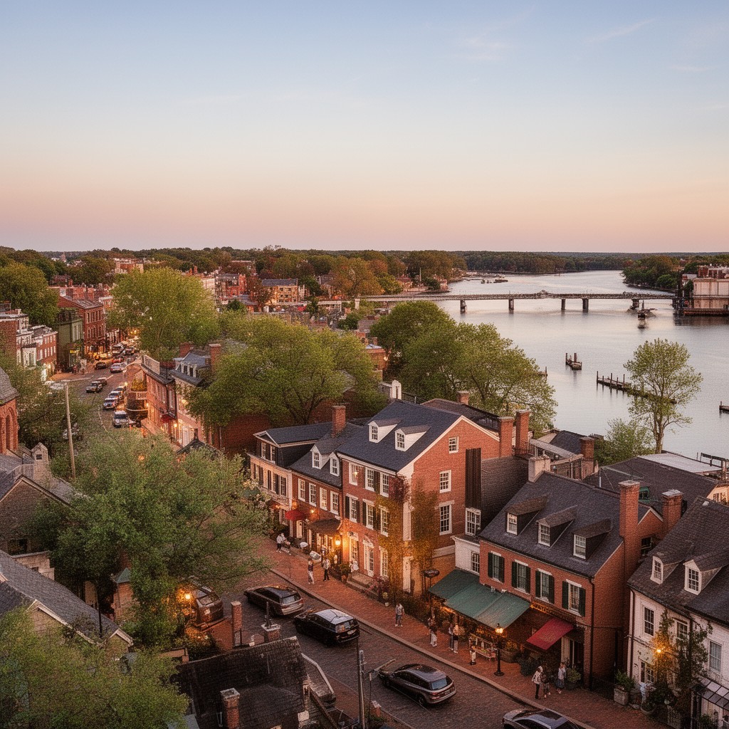 AI-generated illustration of King Street (Alexandria, Virginia)