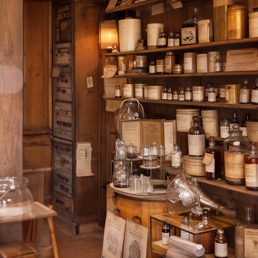 AI-generated illustration of Stabler–Leadbeater Apothecary Museum