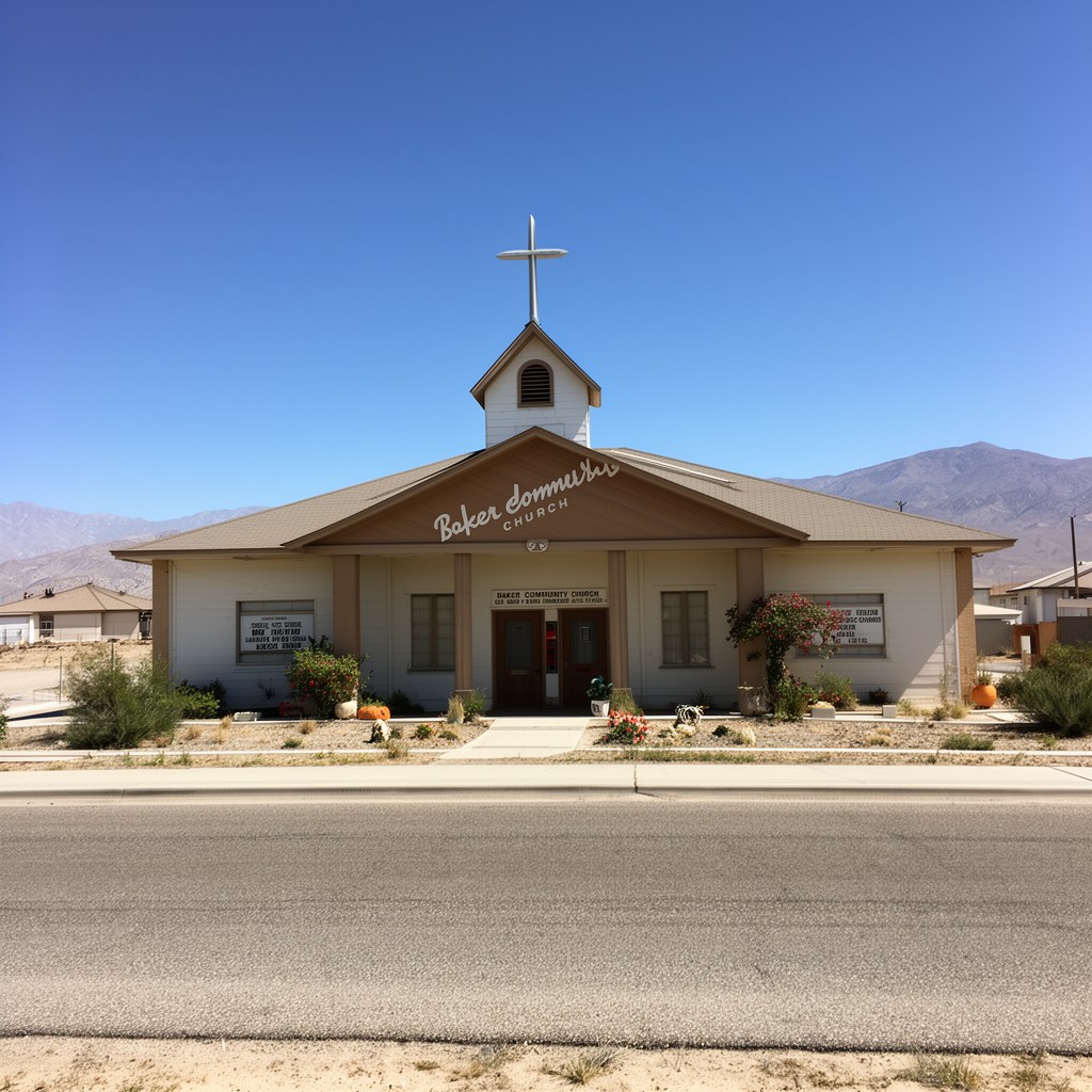 AI-generated illustration of Baker Community Church