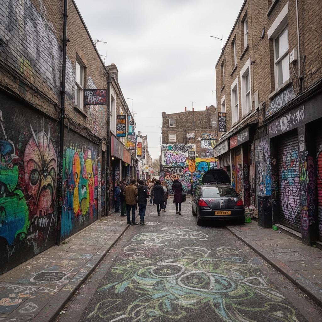 AI-generated illustration of Stokes Croft