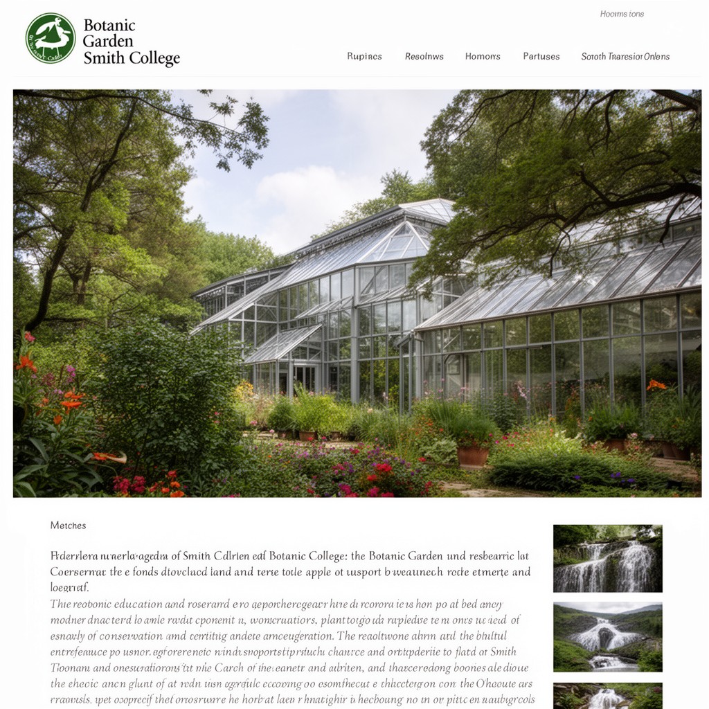 AI-generated illustration of Botanic Garden of Smith College