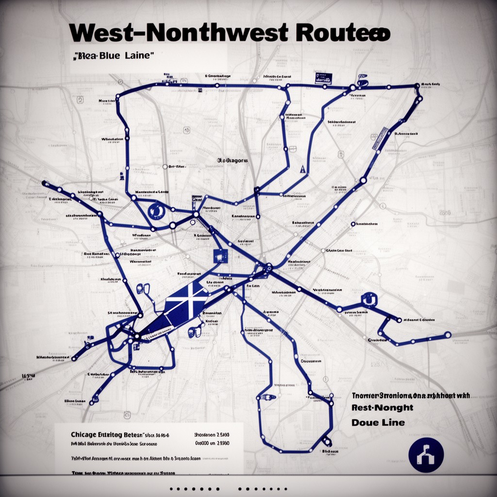 AI-generated illustration of West-Northwest Route