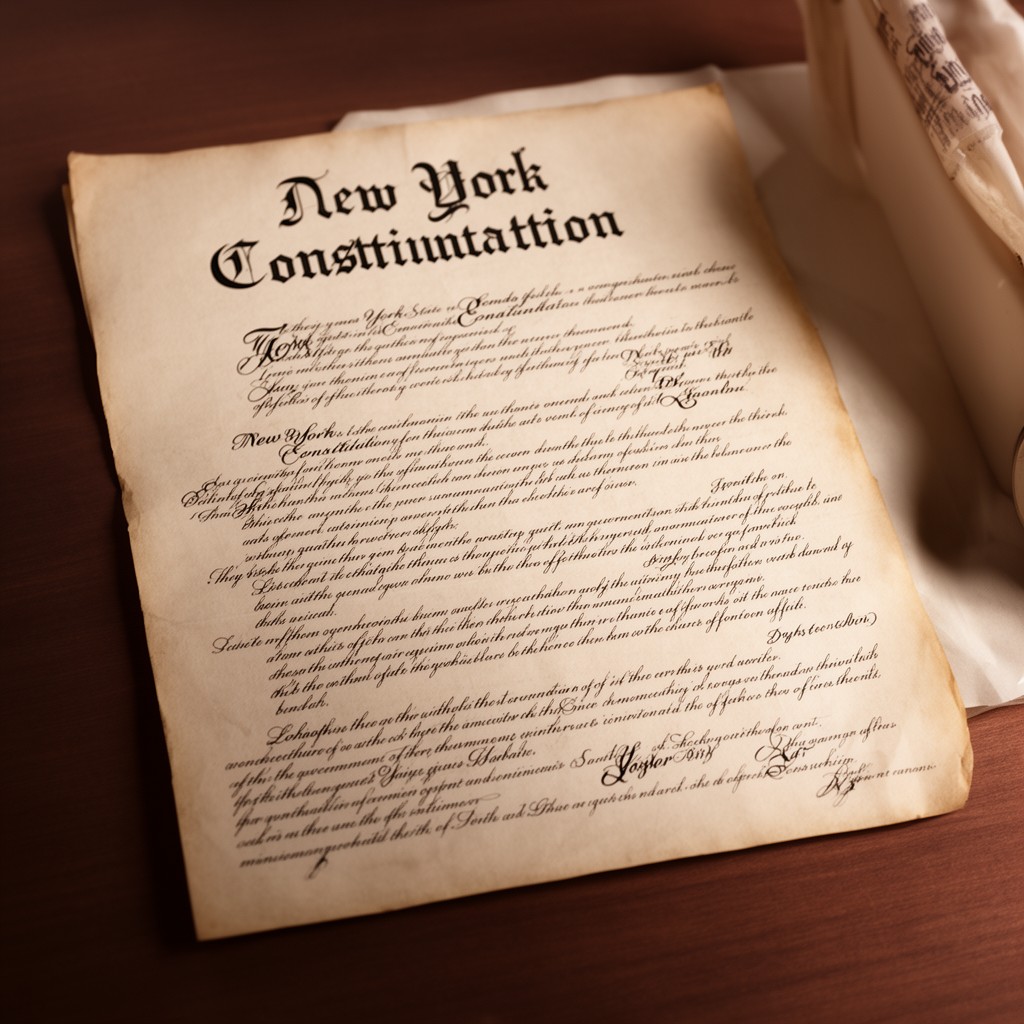 AI-generated illustration of New York State Constitution
