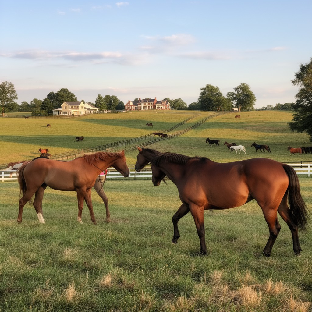 AI-generated illustration of Virginia horse country