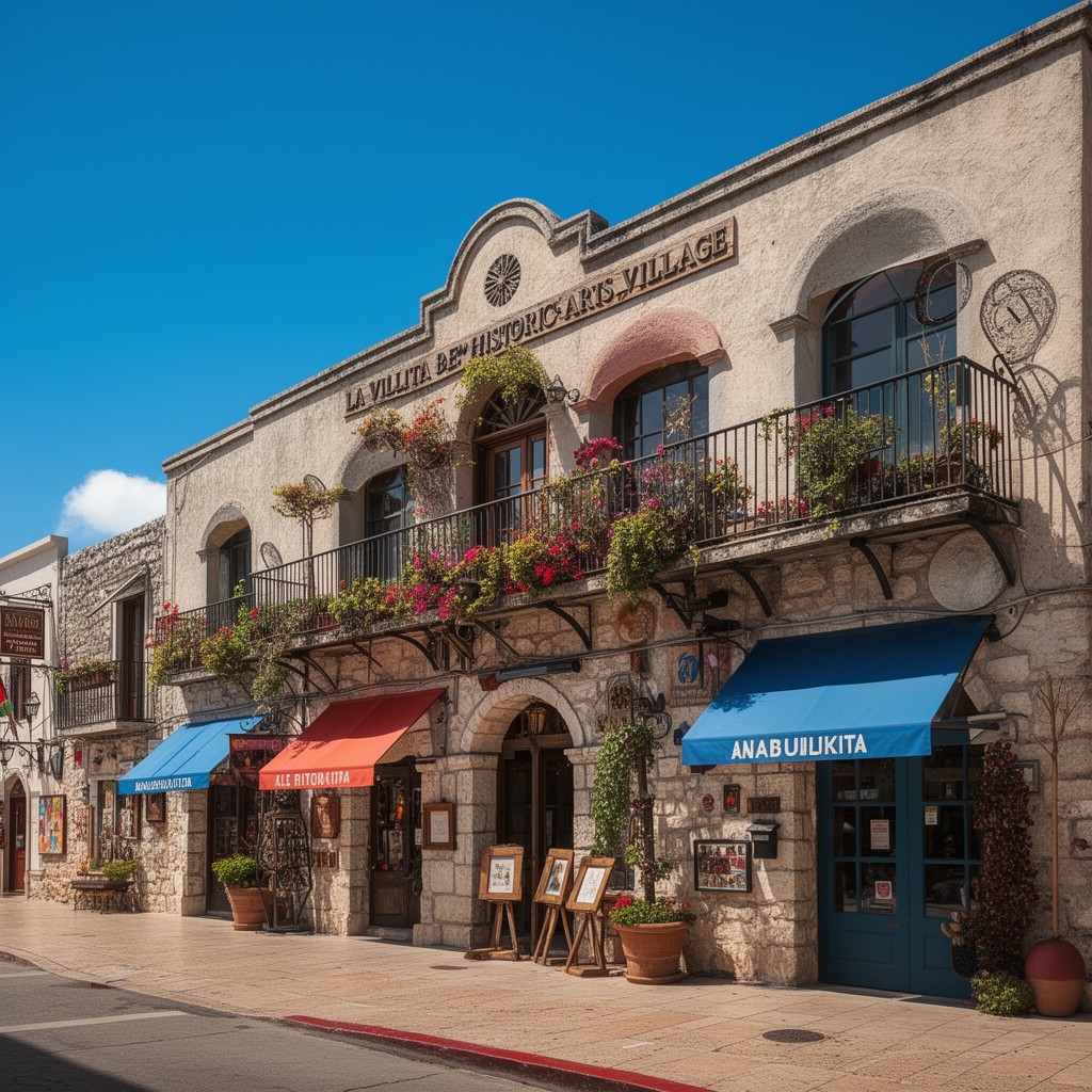 AI-generated illustration of La Villita Historic Arts Village