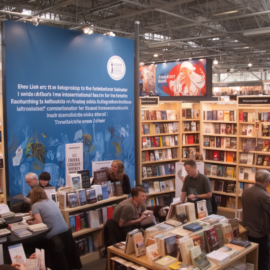 AI-generated illustration of Frankfurt Book Fair
