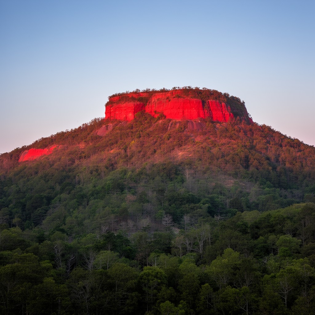 AI-generated illustration of Red Mountain
