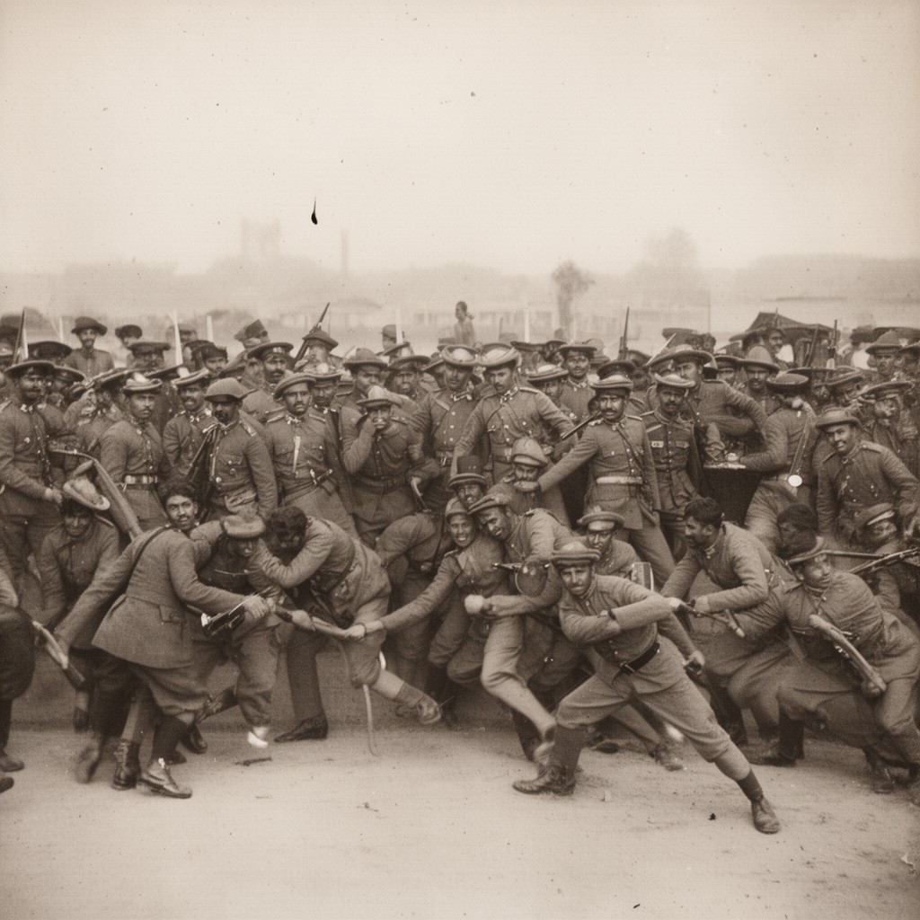 AI-generated illustration of Bombay Army