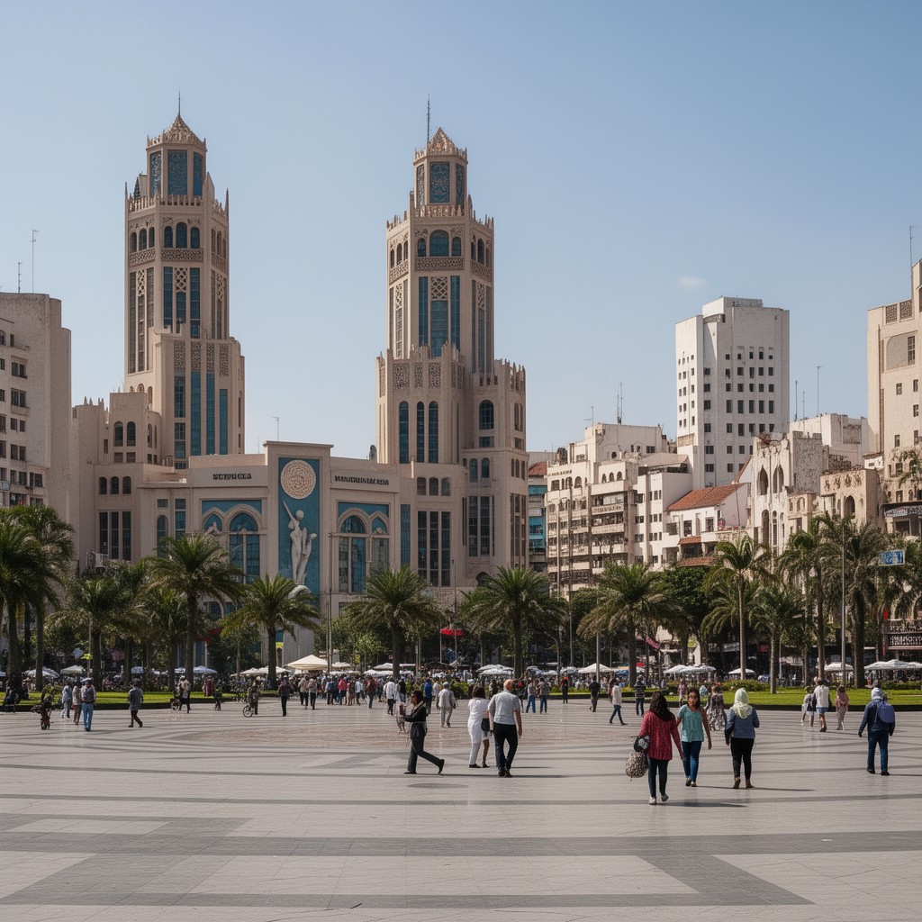 AI-generated illustration of United Nations Square