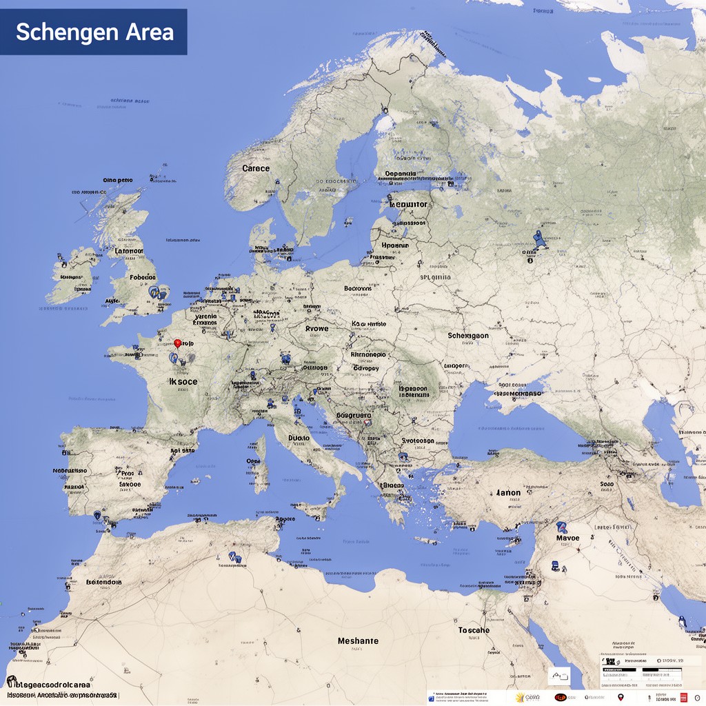 AI-generated illustration of Schengen Area