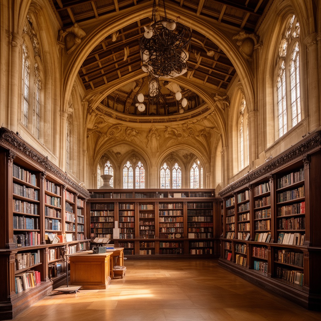 AI-generated illustration of St John’s College Library
