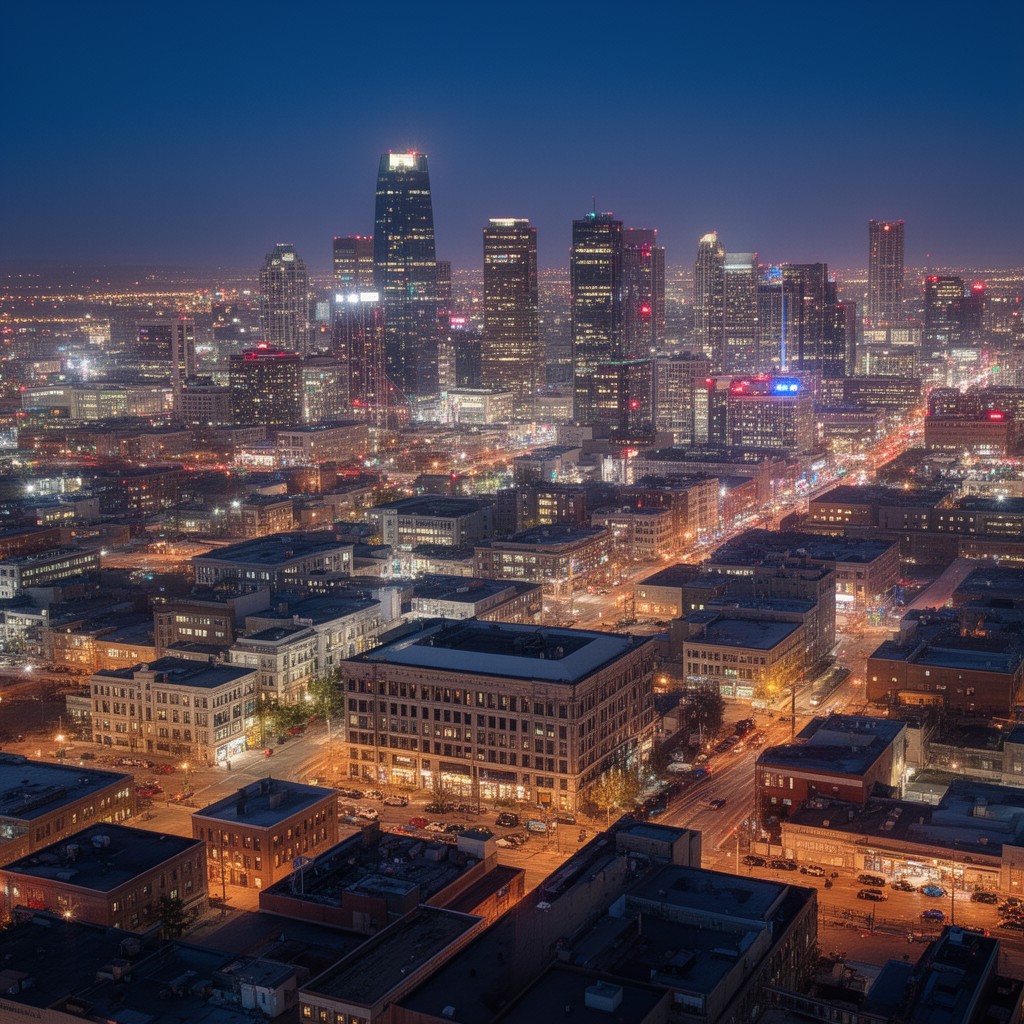 AI-generated illustration of Dallas–Fort Worth metroplex