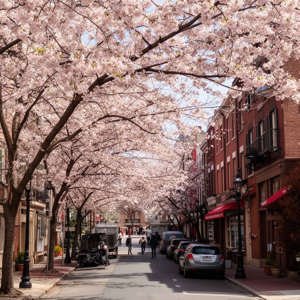 AI-generated illustration of Wooster Square neighborhood