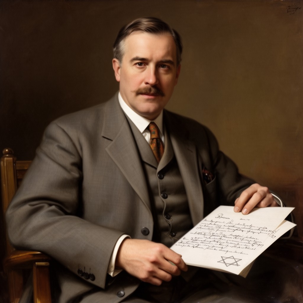 AI-generated illustration of Baron Walter Rothschild